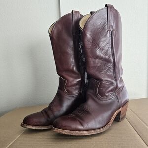 FRYE Cowboy Boots Leather Brown Men's 10.5 Sryle 2309 Vintage Made In USA